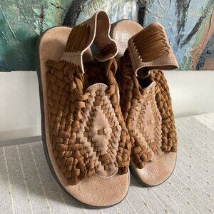 Lobos Huaraches Woven Boho Hippie Sandals Mexico Shoes Fits US Men’s Sz 9.5-10